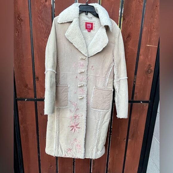 Vintage 70s Penny Lane embroidered Coat size Medium - Picture 1 of 9